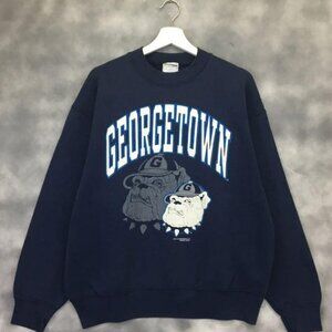 University of Georgetown Sweatshirt, NCAA Georgetown Hoyas Shirt navy Heavy Blen